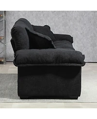 Streamdale Chenille Recliner Sofa with Pillows & Memory Foam