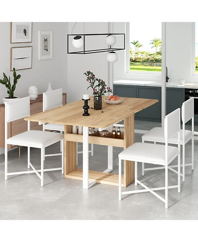 Streamdale Compact Extendable Dining Set with 4 Chairs