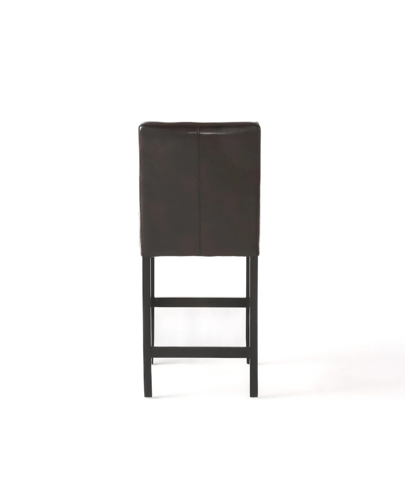 Streamdale 26-inch Brown Leather Counter stools (Set of 2)