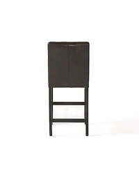 Streamdale 26-inch Brown Leather Counter stools (Set of 2)