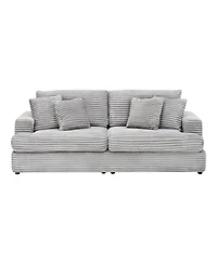 Streamdale 79.3" Corduroy Sofa with 4 Pillows