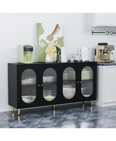 Streamdale Modern Acrylic Sideboard Console for Home & Office, Storage Cabinet