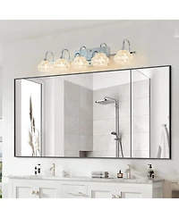 Streamdale Brushed Nickel Vintage Crystal Vanity Light (5-Light, No Bulbs)
