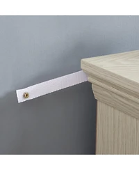 Streamdale Furniture Farmhouse Tv Stand, 60" Modern Entertainment Console with 2 Doors, White