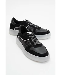 Felipe Glitter Leather Sneakers (Women)