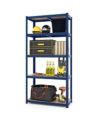 5-Tier Heavy Duty Metal Shelving Unit with 2000 Lbs Total Load Capacity-Blue
