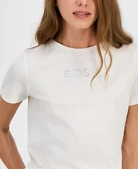 Boss Orange Women's Cotton Logo Crewneck Tee