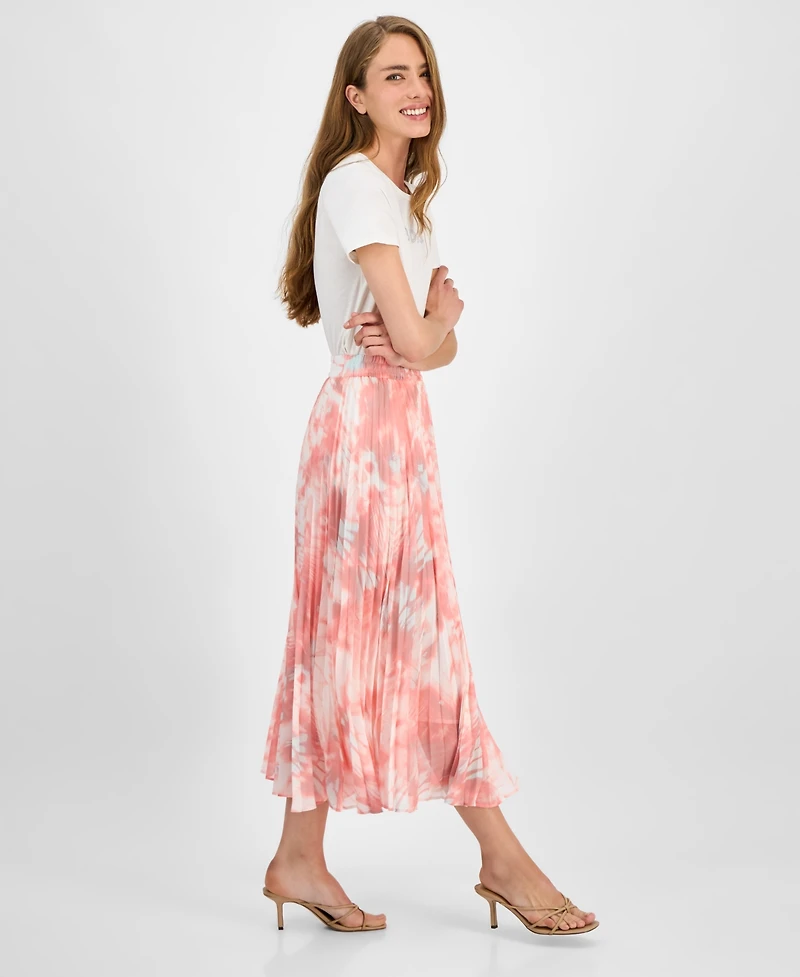 Boss Orange Women's Printed Pleated Midi Skirt