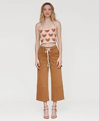 Avec Les Filles Women's Mid Rise Drawstring-Waist Pants