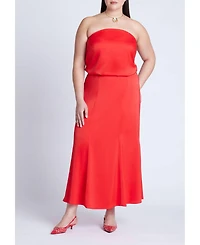 Eloquii Women's Column Satin Tube Top