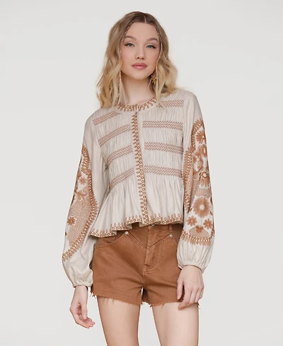 Avec Les Filles Women's Peplum Blouse Jacket