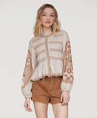 Avec Les Filles Women's Peplum Blouse Jacket