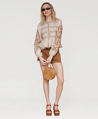 Avec Les Filles Women's Peplum Blouse Jacket