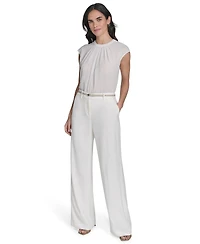 Calvin Klein Women's Belted Wide-Leg Pants