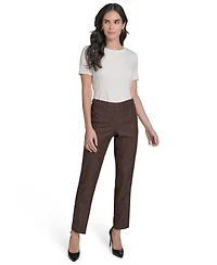 Calvin Klein Women's Textured Slim-Leg Ankle Pants
