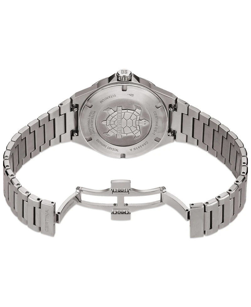 Certina Men's Swiss Ds-7 Silver-Tone Titanium Bracelet Watch 39mm