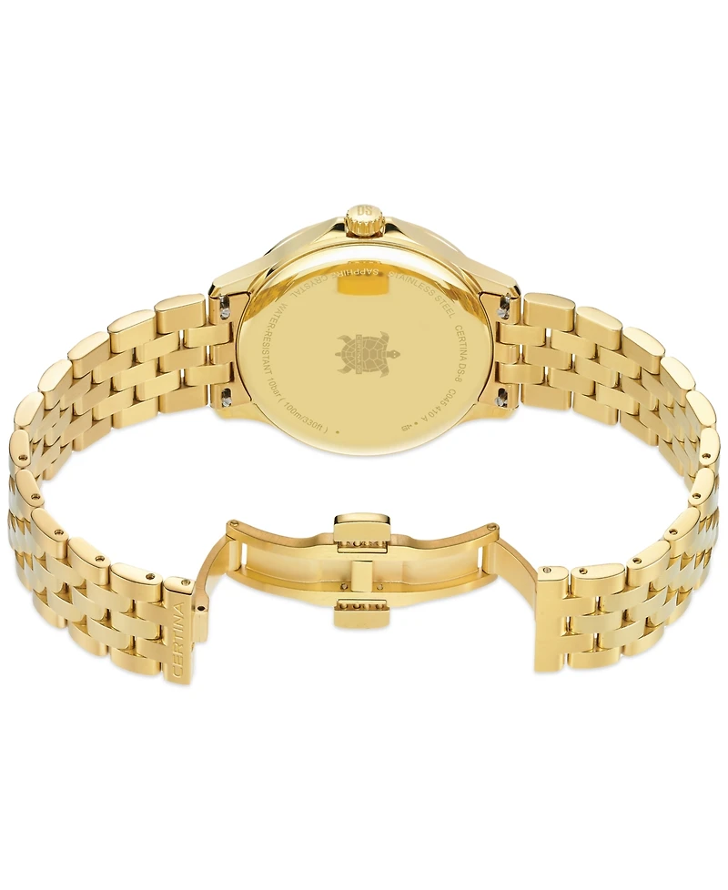Certina Men's Swiss Ds-8 Gold Pvd Stainless Steel Bracelet Watch 40mm