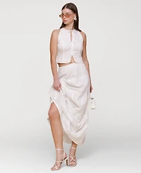 Avec Les Filles Women's Cotton Maxi Skirt