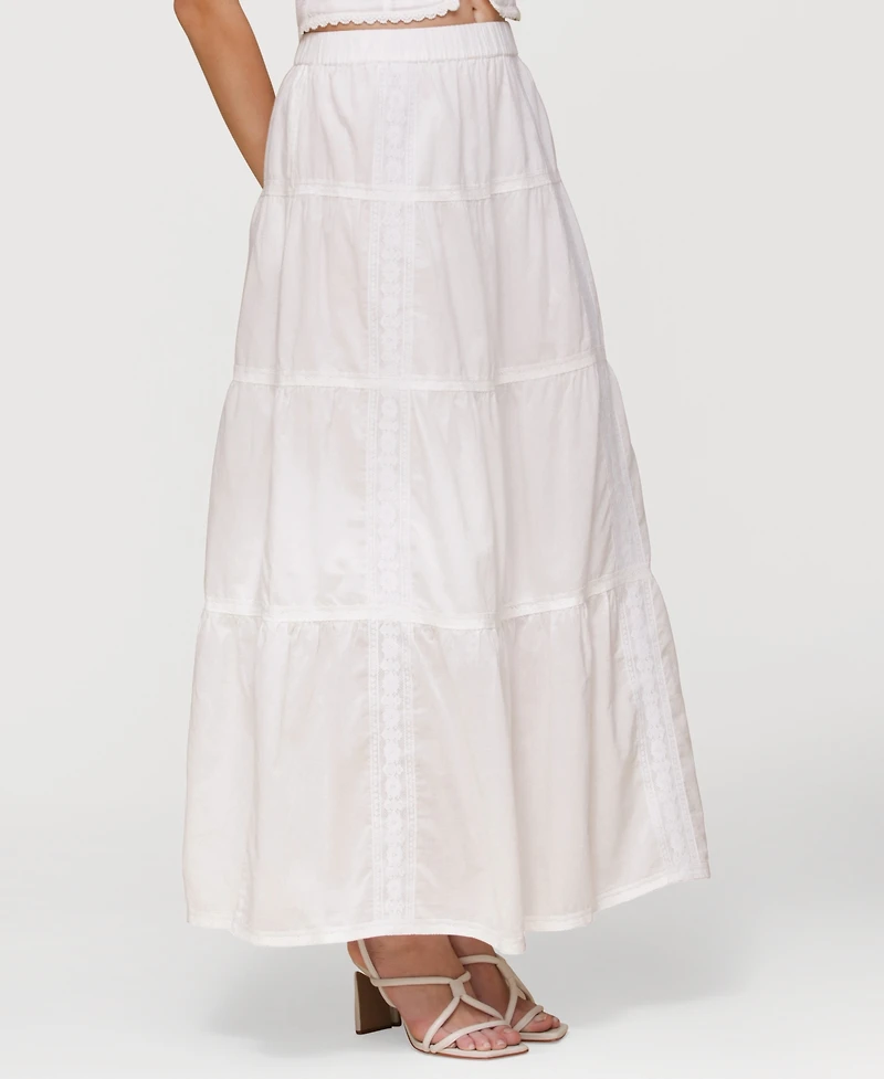 Avec Les Filles Women's Cotton Maxi Skirt