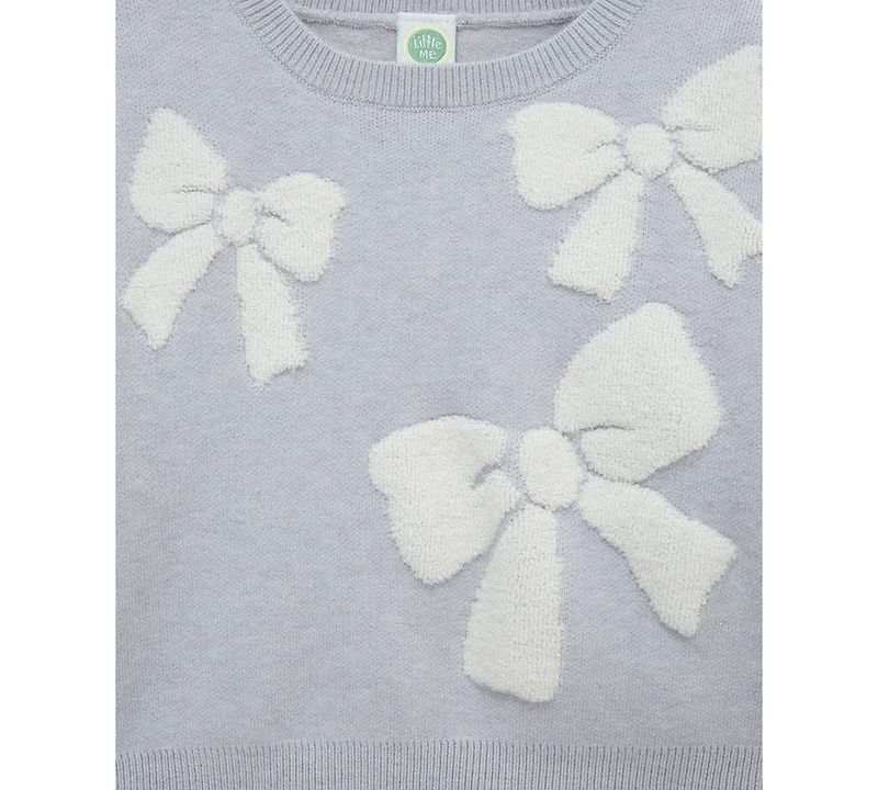 Little Me Baby Girls Bows Sweater & Pants, 2 Piece Set