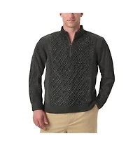 KingSize Big & Tall Soft Cable Knit 1/4 Zip Sweater