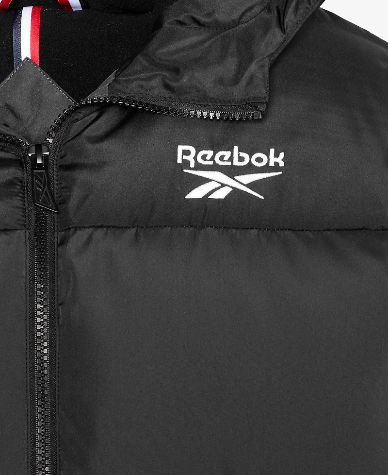 Reebok Big Boys Contrast Yoke Promo Long Sleeve Puffer Jacket