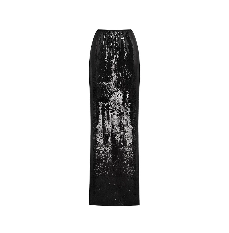 Milla Women's Dramatic fitted sequined maxi skirt