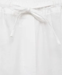 Mango Women's Straight Linen-Blend Pants
