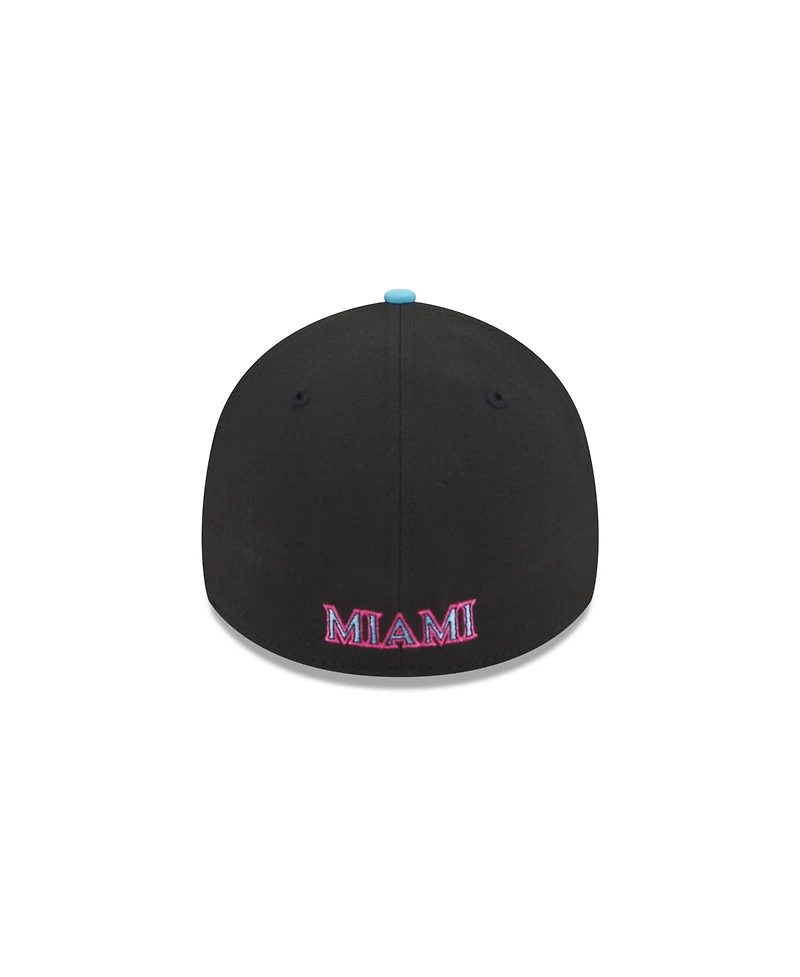 New Era Men's Black Miami Marlins 2025 City Connect 39THIRTY Flex Hat