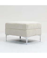 Streamdale Modular Sectional Sofa Square Ottoman Module,Storage Ottoman Footrest,Beige