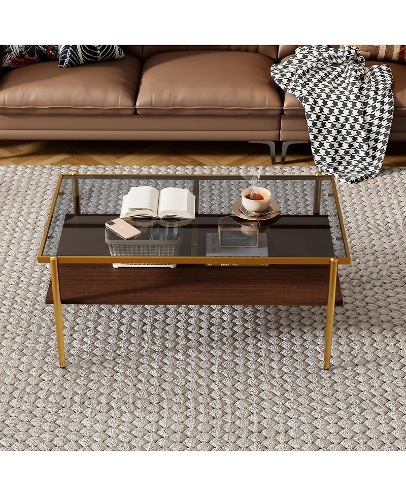 Streamdale Modern 3-Piece Glass Coffee and End Table Set