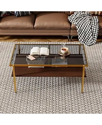 Streamdale Modern 3-Piece Glass Coffee and End Table Set