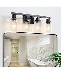 Streamdale 4-Lights Farmhouse Vanity Lights Fixture Rustic Bathroom Light Fixture Bathroom Sconce (Without Bulbs)