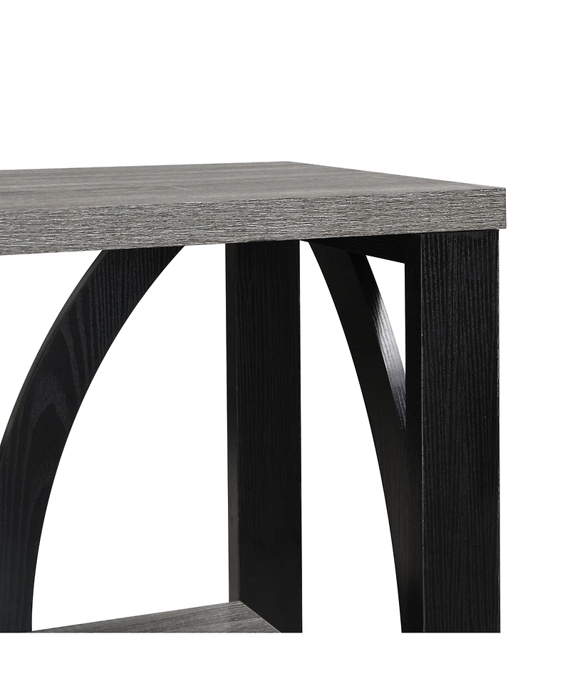Streamdale Industrial Console Table, 70.87" Entryway Table with Storage, Black