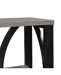 Streamdale Industrial Console Table, 70.87" Entryway Table with Storage, Black