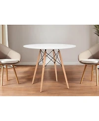 Traditional Solid Wood Dining Table – Handcrafted with Smooth Polished Top