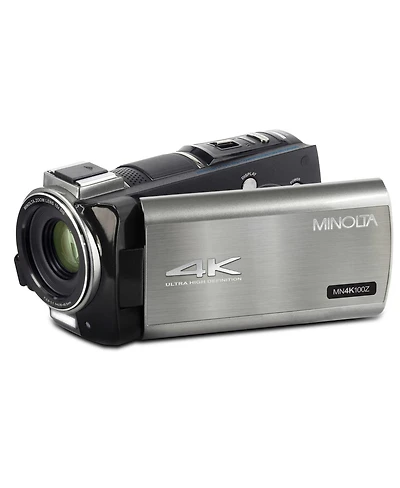 Minolta MN4K100Z 28MP 4K Ultra Hd 3.5" Touchscreen Night Vision Camcorder, Gunmetal