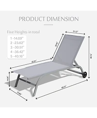 Streamdale Outdoor Chaise Lounge Set, 2 Chairs with Adjustable Position