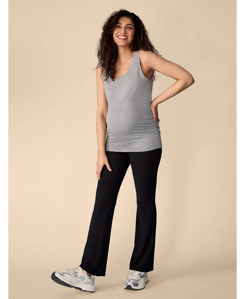 Motherhood Maternity Roll Over Waistband Flare Legging