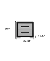 2-Drawer Nightstand – Modern Bedside Table with Storage