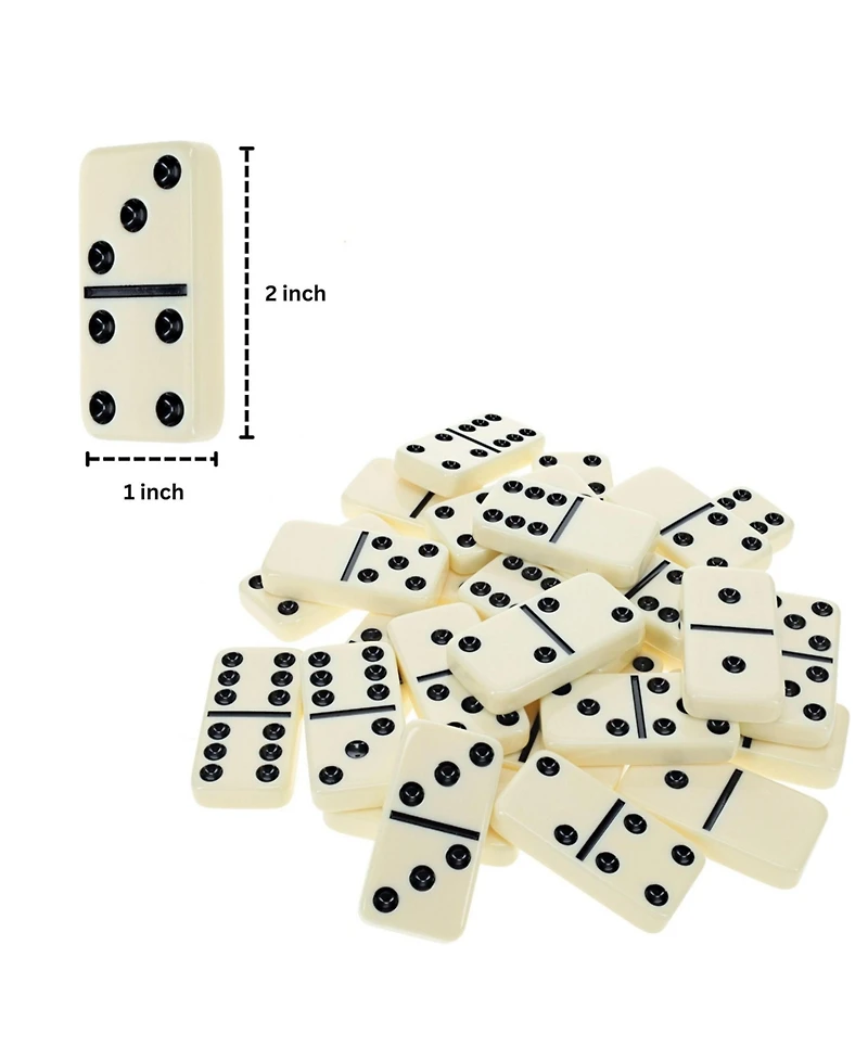 We Games Double 6 Dominoes in Magnetic Wooden Box