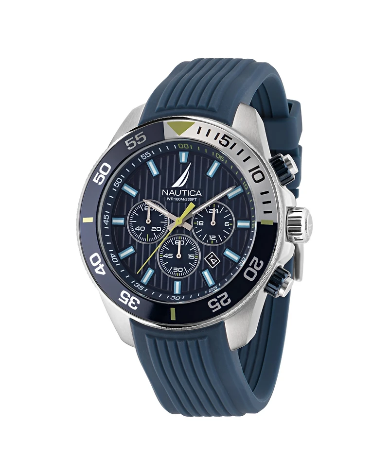 Nautica Men's Analog Silver-Tone Stainless Steel Watch Set