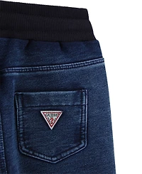 Guess Baby Boys 2-Piece Long Sleeve Two-Fer Shirt and Knit Denim Pants Set