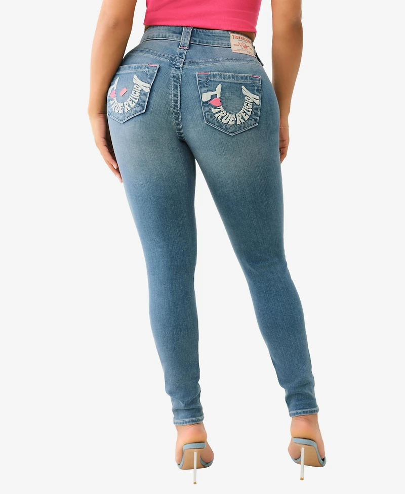 True Religion Women's Jennie I Love Skinny Zipper Jeans