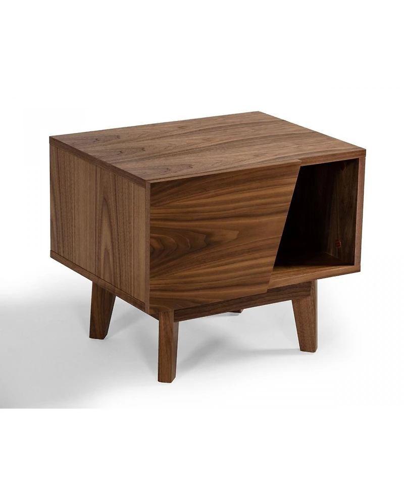 Mid Century Nightstand with One Drawer and One Shelf