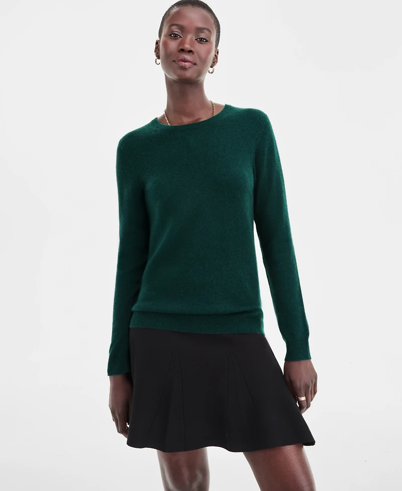 Charter Club Women's Long-Sleeve 100% Cashmere Crewneck Sweater, Macy's Exclusive