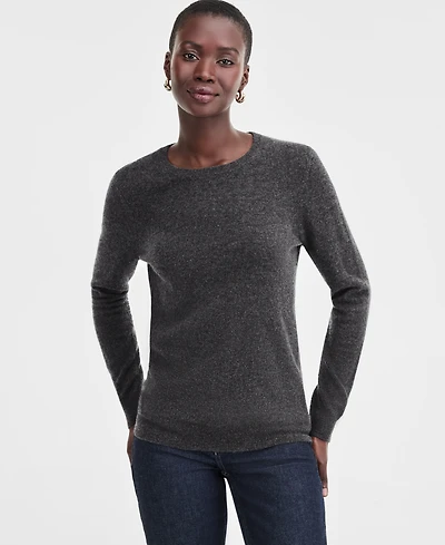 Charter Club Women's Long-Sleeve 100% Cashmere Crewneck Sweater, Macy's Exclusive