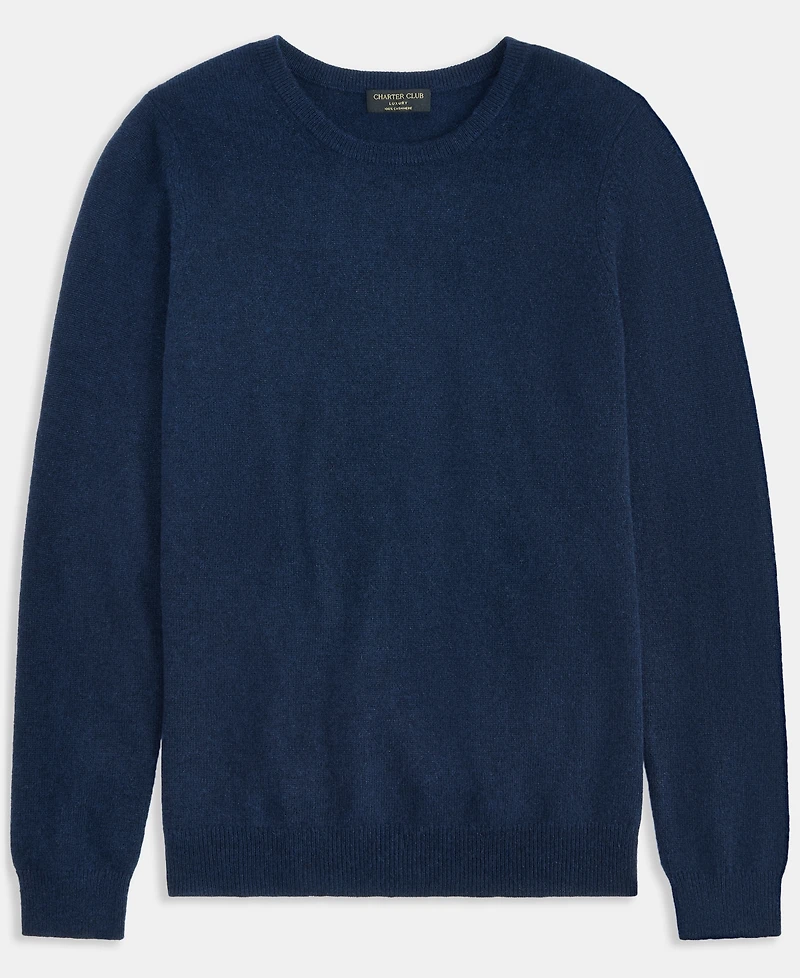 Charter Club Women's Long-Sleeve 100% Cashmere Crewneck Sweater, Macy's Exclusive
