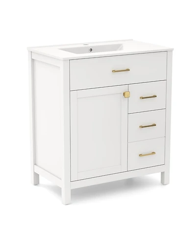 Single Bathroom Vanity with 2 Drawers and 1 Door