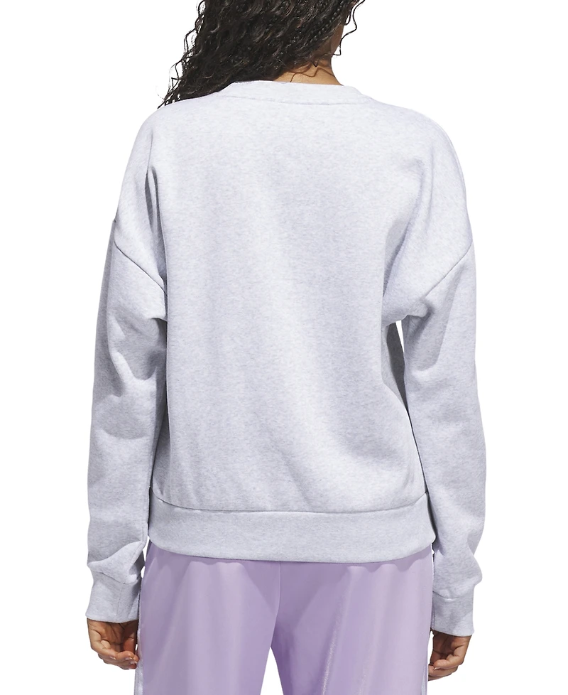 adidas Women's Faux-Pearl Logo Crewneck Sweatshirt
